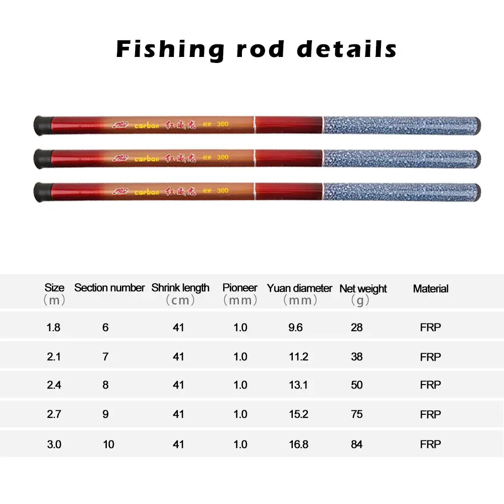 1PC 1.8m-3m Ultralight Telescopic Fishing Rod Travel Stream Lake Hand Pole Carp Feeder Portable Fishing Rods Tackles