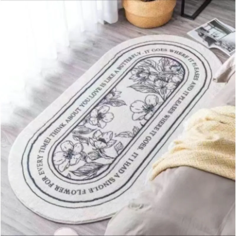 

Imitation cashmere bedroom bedside blanket non-slip household floor mat bay window blanket thickened anti-drop floor mat