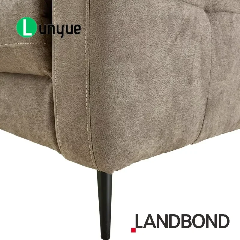Luxury Modern Fabric L-Shaped Sofa European Minimalist Living Room Furniture Manual Headrest Lounge Couch for Hotel Home