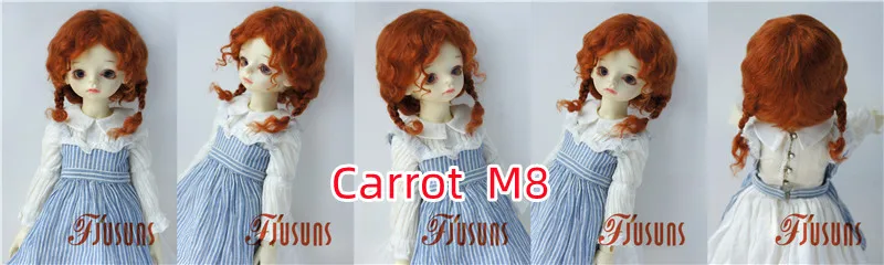 Fjusuns JD644 9-10inch 10-11inch Messy Baby Curly Mini Twintail Mohair BJD Wigs QBaby Pullip Blythes& 18"AG Doll Accessories