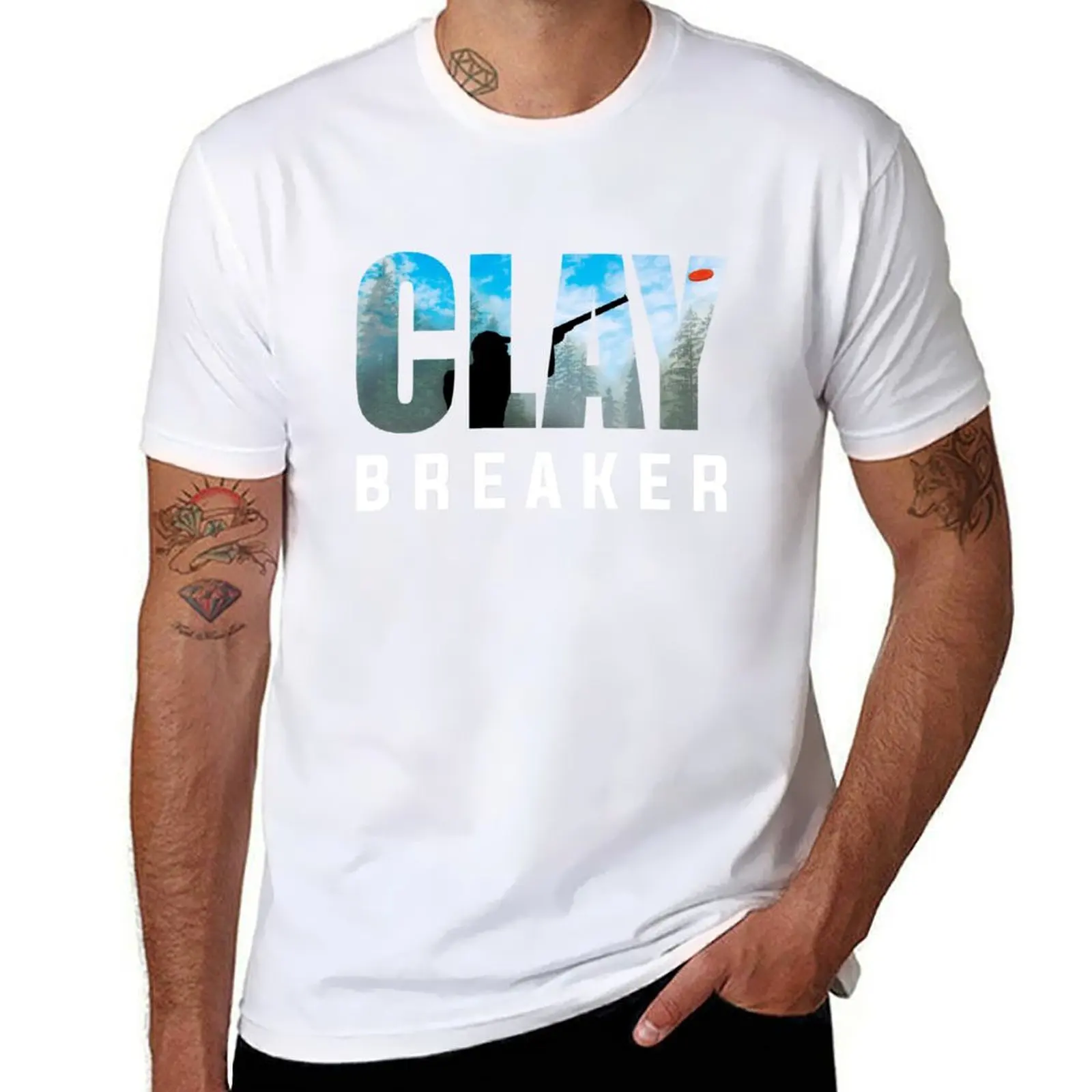

Clay Breaker -Clay Pigeon Shooting Shot Gun Skeet Trap Target Gifts T-Shirt funny t shirts cotton T-Shirt