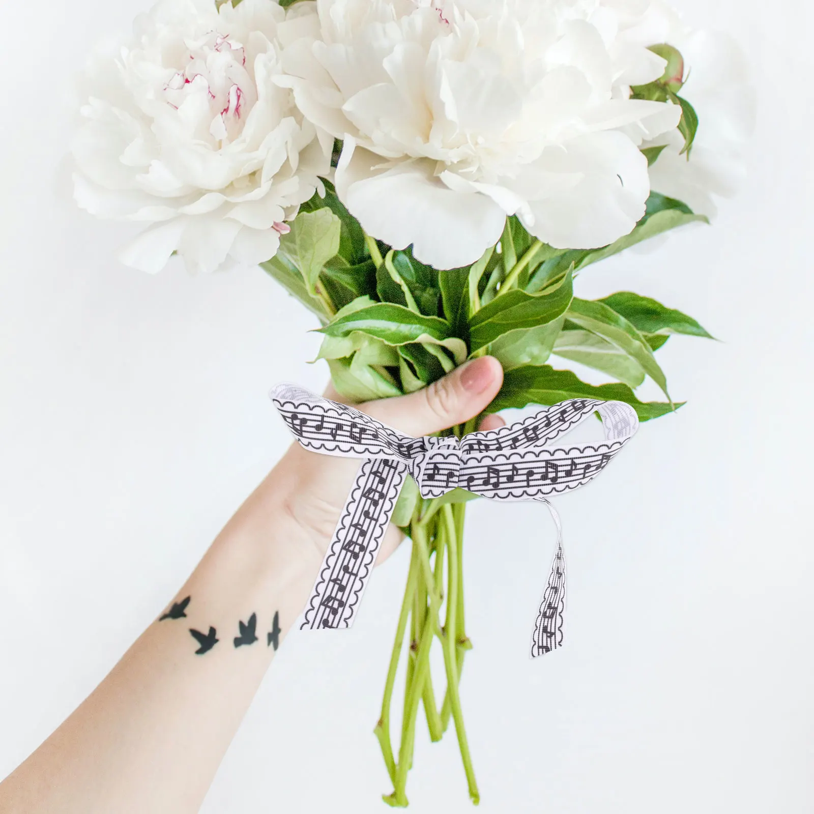 

Music Note Ribbon 1 Inch Black White 10 Yard DIY Gift Wrapping Party Decorations Crafts Music Note Ribbon Ribbons for Crafts