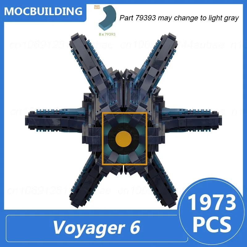 Voyager Moc Building Blocks, DIY Assemble Bricks, Space Collection Display, Brinquedos Educativos de Natal, Presentes, 1973Pcs, Modelo 6