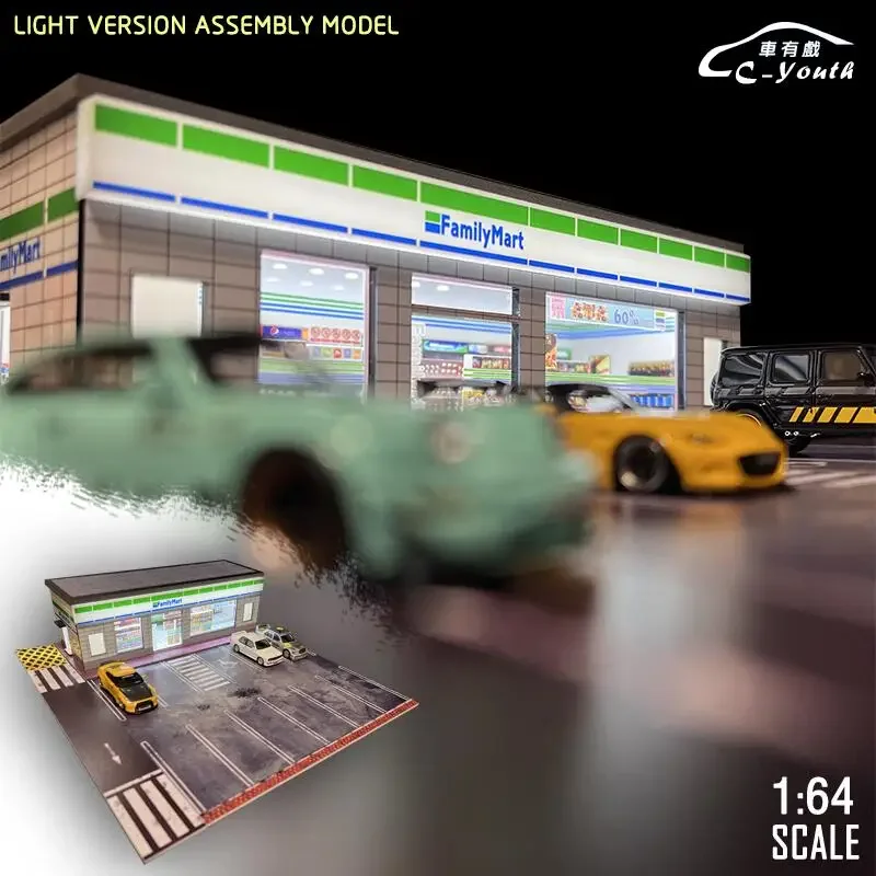 C-Youth 1:64 Led Light Diorama FamilyMart assembly model