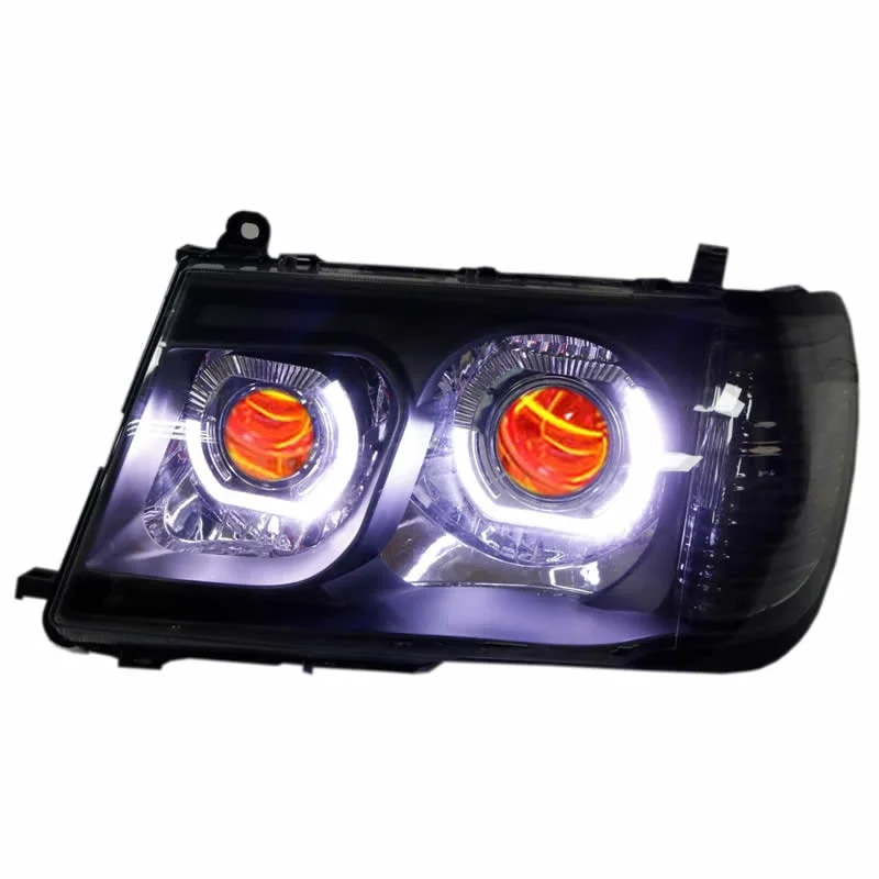 Customized Full LED Headlights For Toyota LC100 Bi-xenon Projector Lens Front Lamps With DRL