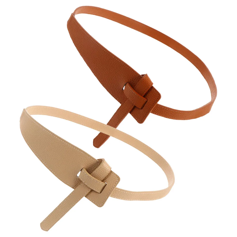 

2pcs Wide For Women Adjustable Artificial Women Coat Belt Belt Set Coat Dress Sweater Vintage Accessory