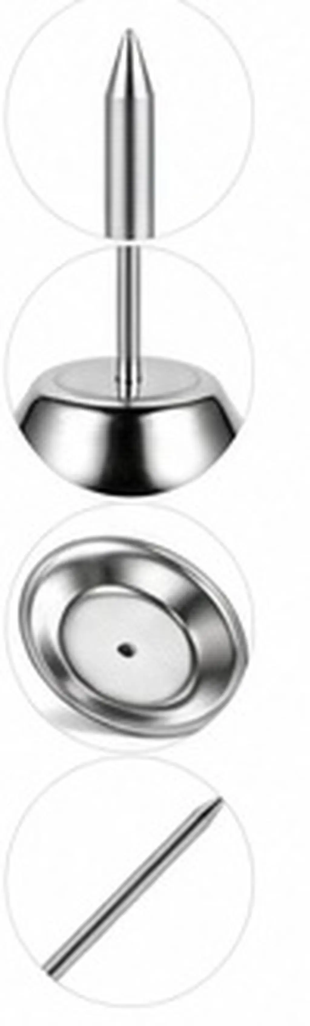 2Pcs Stainless Steel Receipt Holder Spike Stable Base Office Restaurant Desk Memo Bill Check Organizer Spike Bill Fork