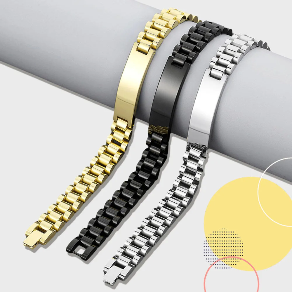 ZG New Arrival Stainless Steel Watch Bracelet Strap Men's Bracelets Birthday Christmas Jewerly Gifts