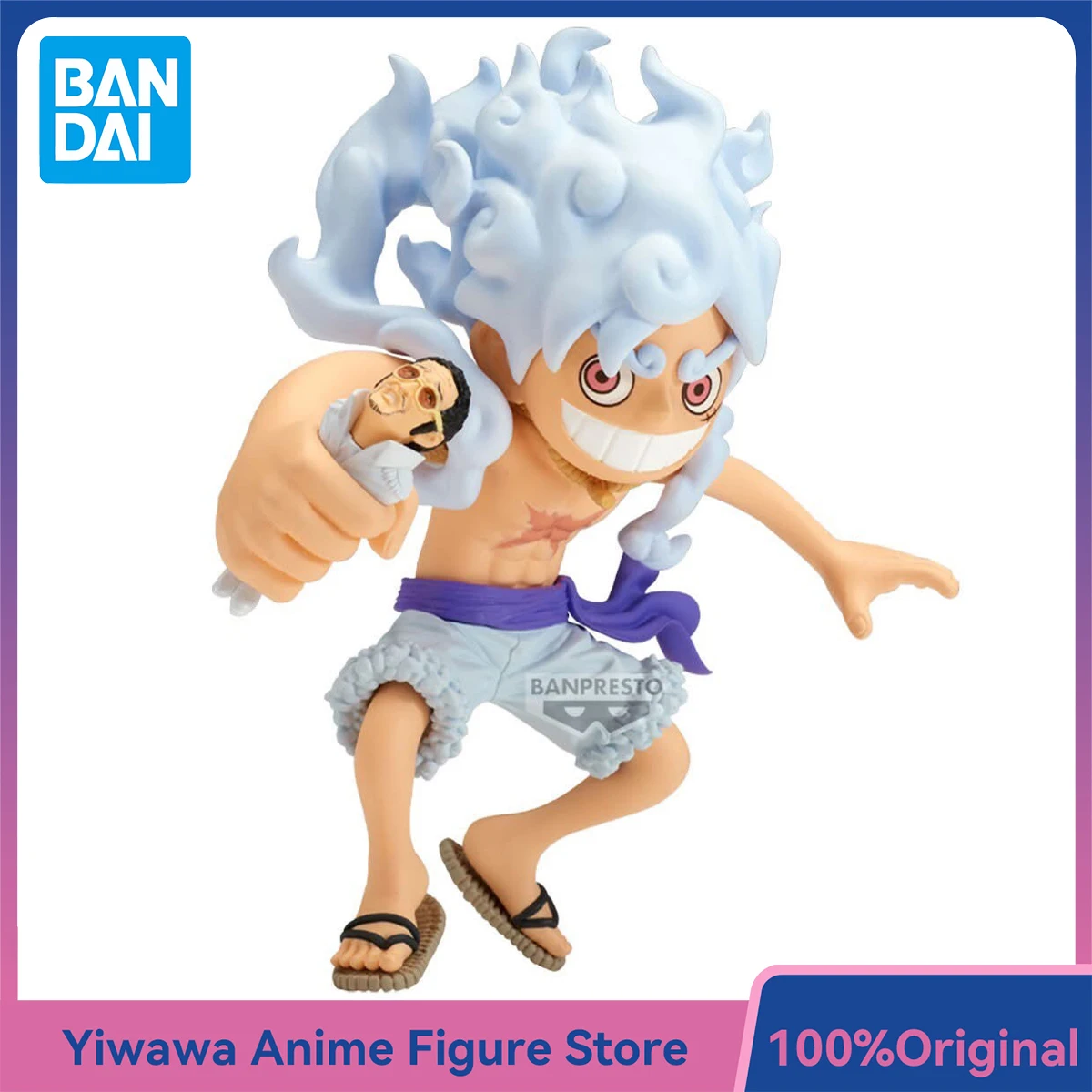 반프레스토 WCF 메가 원피스 키자루 몽키 D. 루피 기어 5 애니메이션 피규어 장식품 고급 수집용 모델 장난감 오리지널 인형