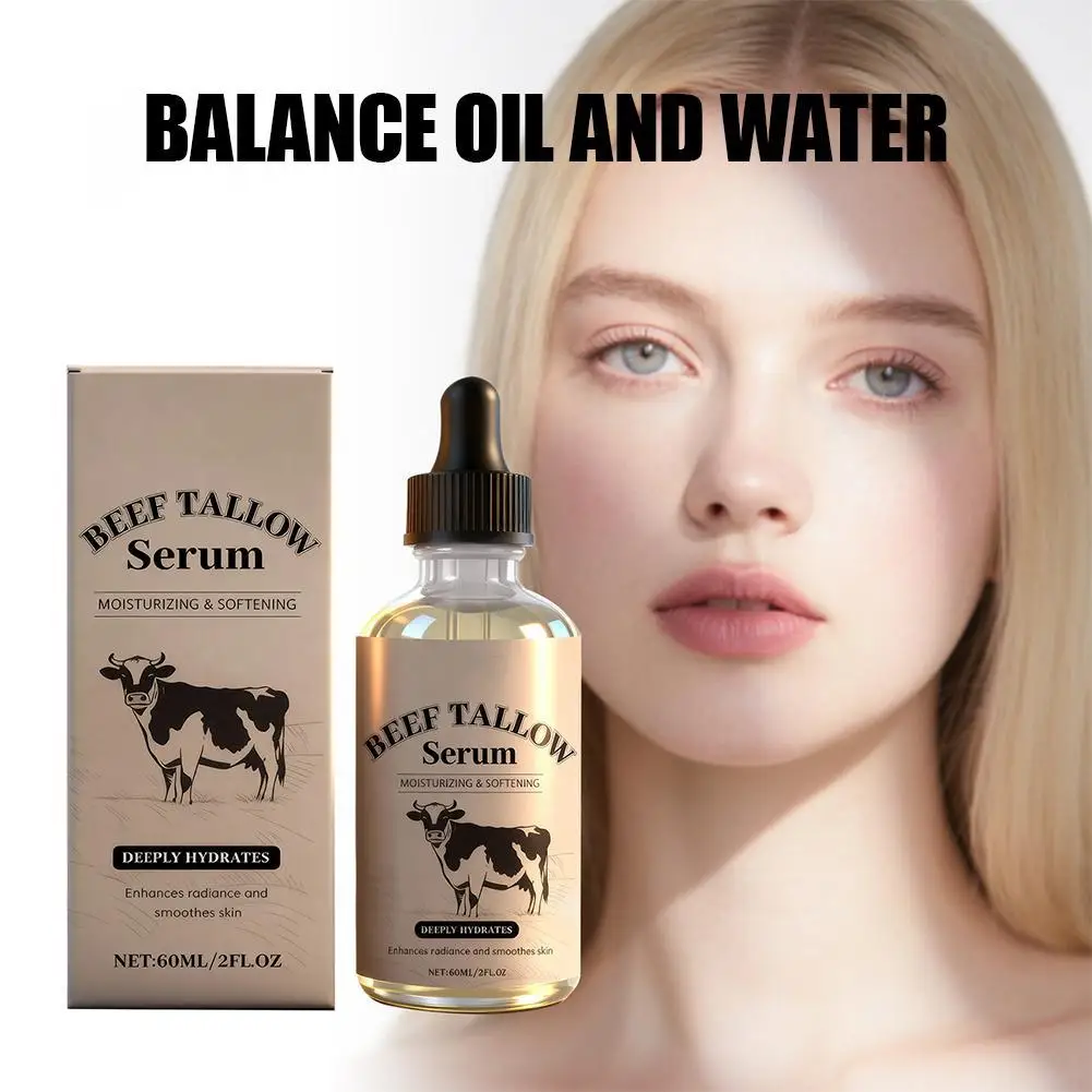 

60ml Tallow Facial Serum Body Lotion Facial Redness Repair Soothing Brighten Remove Dull Nourishing Soften Skin Care