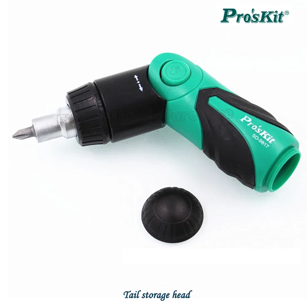 Pro'sKit 6 in 1 SD-9817 Multi-functional Ratchet Screwdriver Set Replaceable Household screwdriver sub set Repair removal tool