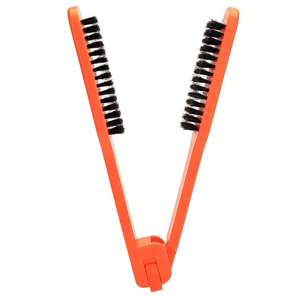 

Multifunctional Double Sided V Brush Hair Care Anti-Static Hairdressing Clamp Comb Hair Straightener Anti-slip