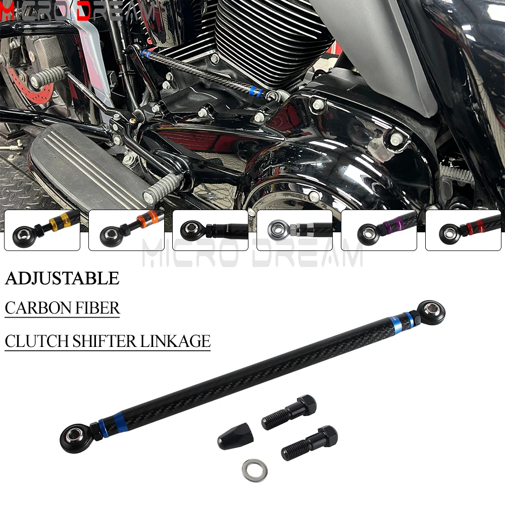 CNC-verstellbarer Schalthebel aus Kohlefaser für Harley Touring Street Road Glide Softail 1986-2026