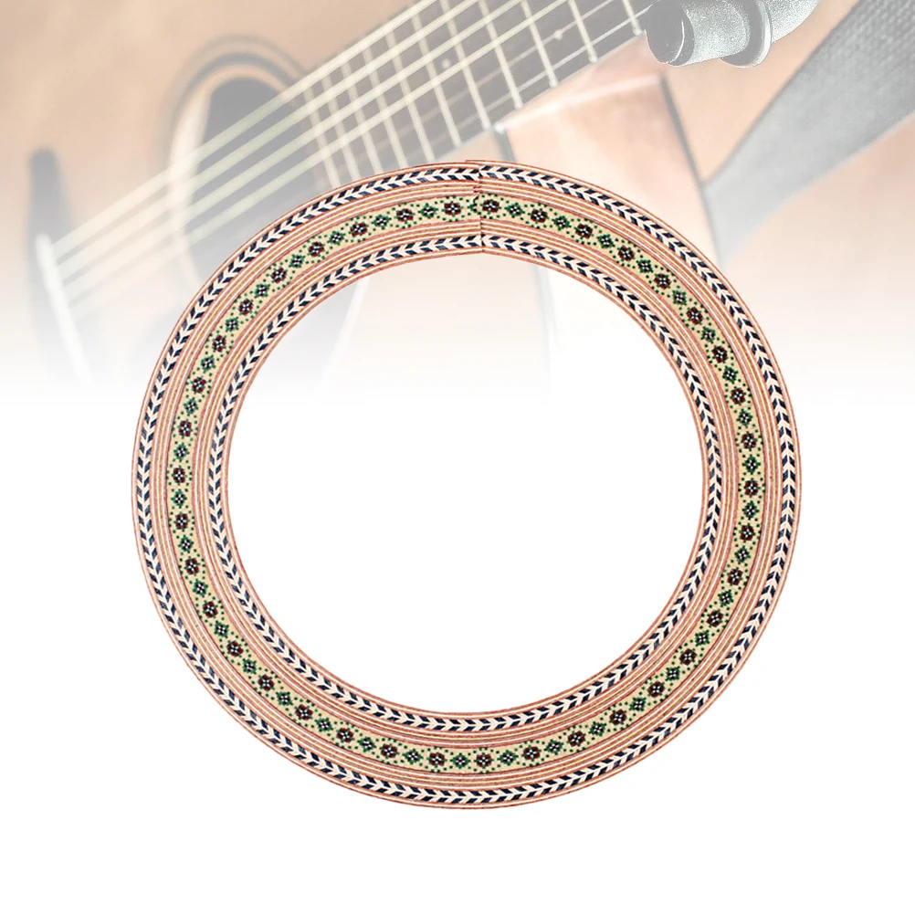 

Accessory Guitar Mouth Sticker Decals Inlay Acoustic Khaki Bamboo Abalone Child Stickers