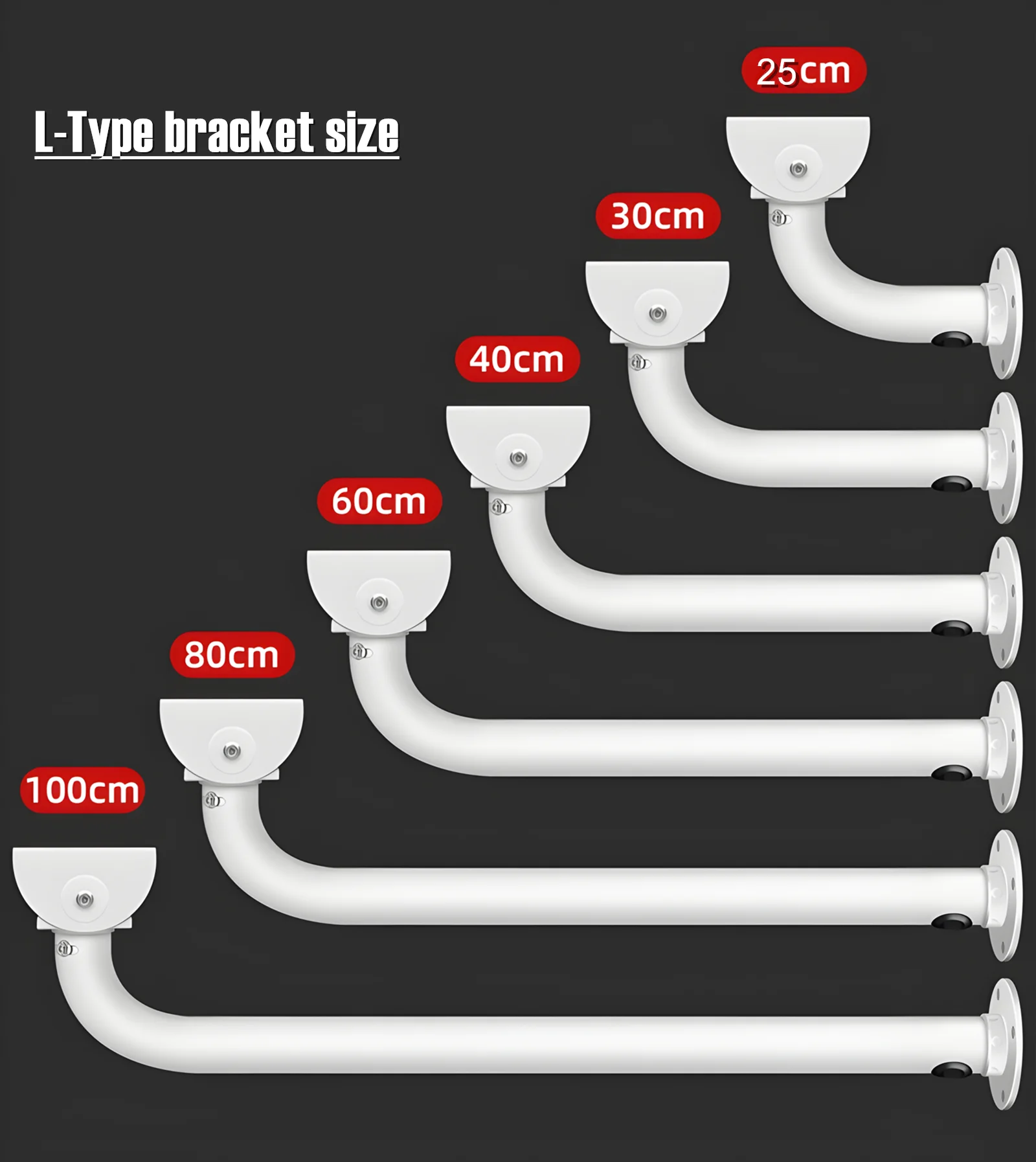 CCTV Security Double Camera Mount Holder, 1-to-2 Horizontal Cross Bar 360 Degree Adjustable Duckbill Dual Camera Mount Bracket