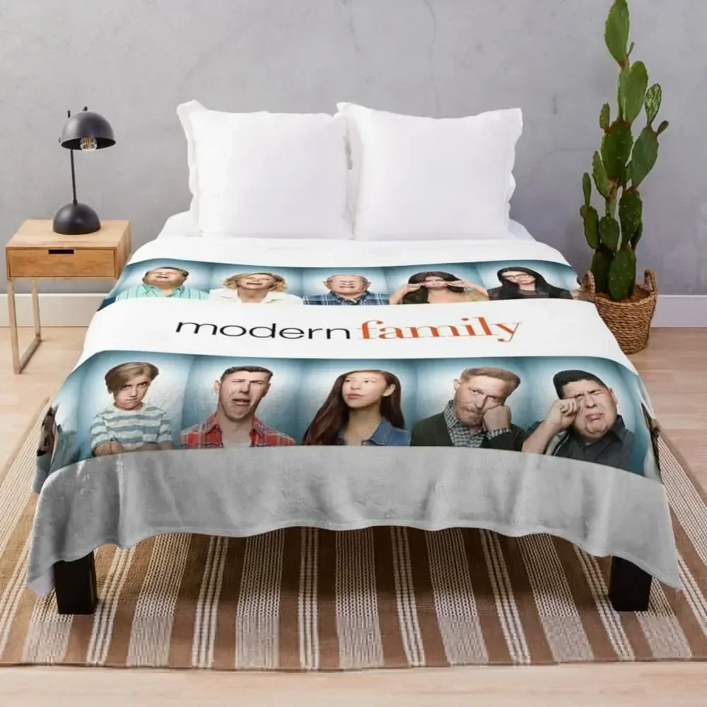 Modern Family Throw Blanket Compact Warm Blanket for Car Road Trip