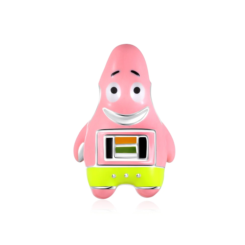 SpongeBob Square Patrick Star 925 Sterling Zilver Charm Bead Fit Originele Armband Sleutelhanger Ketting Diy Sieraden Accessoires