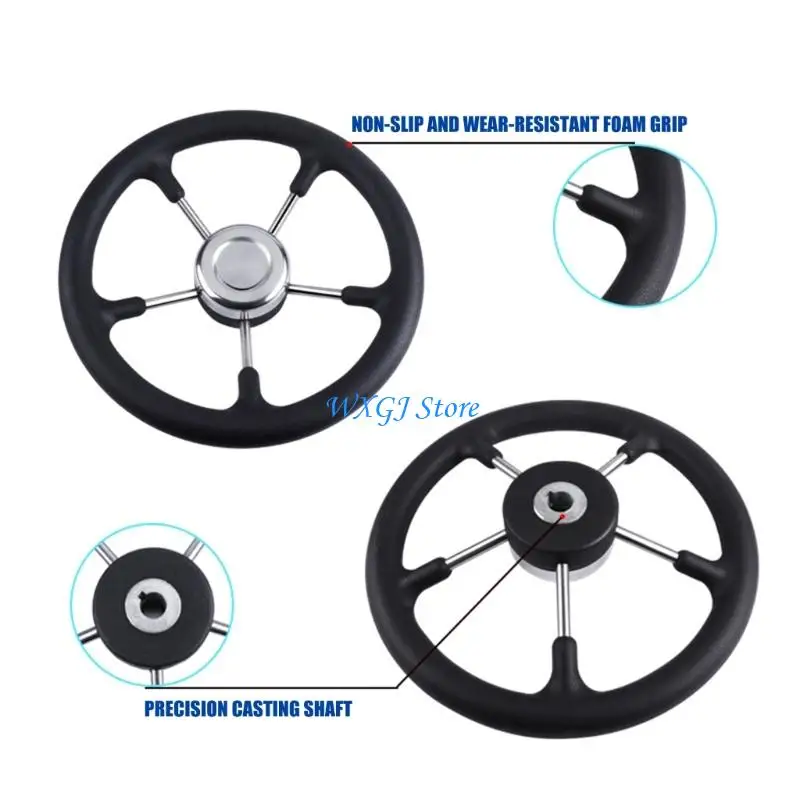 37JE Simple To Install Boat Steering Wheel Stainless Steel Construction 13
