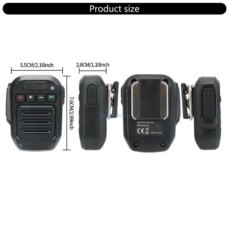 583D Handfree Handheld Shoulder Wireless Speaker Microphone Suitable For Radios & Smartphones With Noise Reduction Technology
