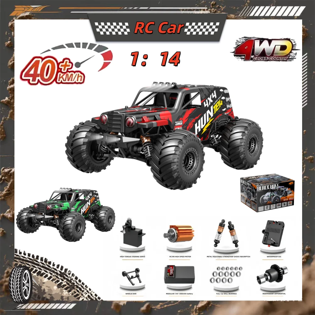

Радиоуправляемый автомобиль 1:14 Матовый высокоскоростной 4WD RC Desert Car 2.4G Полномасштабный радиоуправляемый внедорожник Пикап Модель Багги 4X4 Пульт дистанционного управления