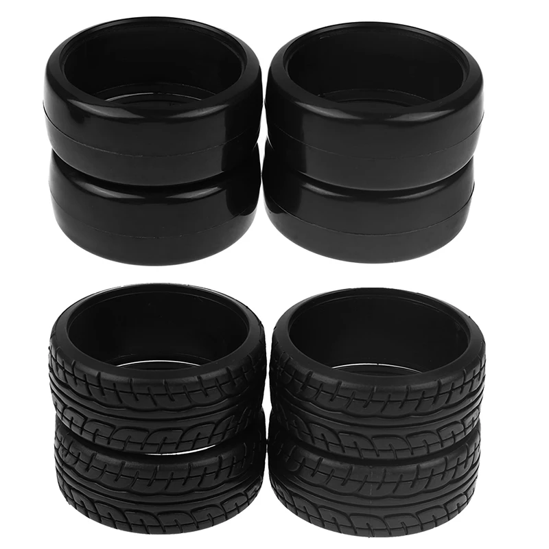 4PCS Modello Duro di Plastica Drift Pneumatici Pneumatici On Road Per RC Auto Parte 1/10 RC Drift Car Tamiya Yokomo HSP 94123 94103