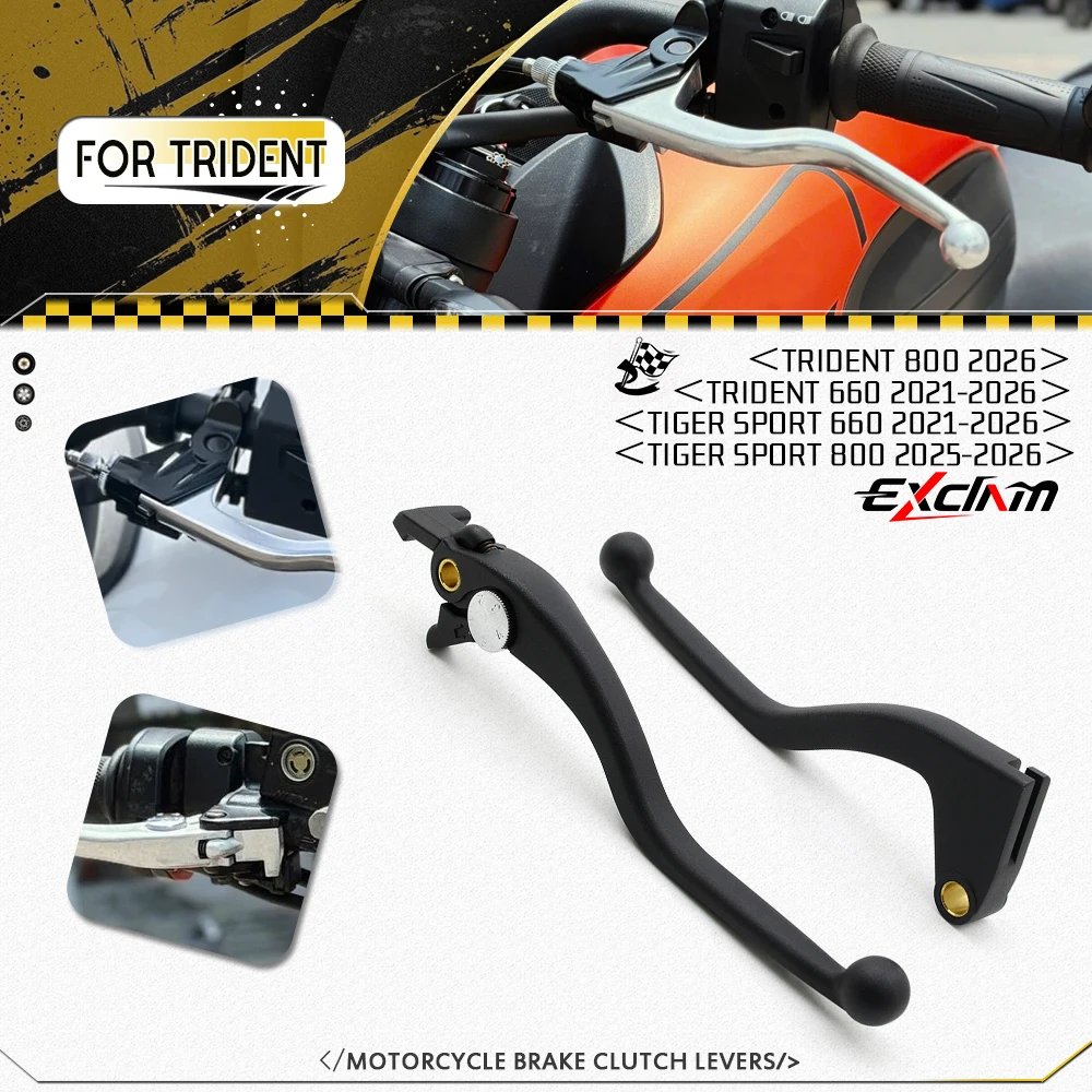 Brake Clutch Levers For Trident 800 660 Trident660 Trident800 Tiger Sport 2021-2026 Motorcycle Left Right Control Handles