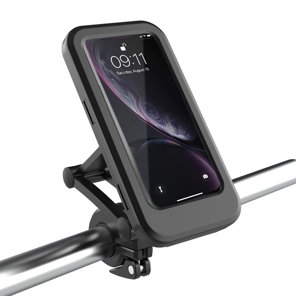 

Регулируемый выдвижной велосипедный держатель для телефона 360° ° Вращающийся водонепроницаемый противоударный крепление для велосипеда/мотоцикла с сенсорным экраном