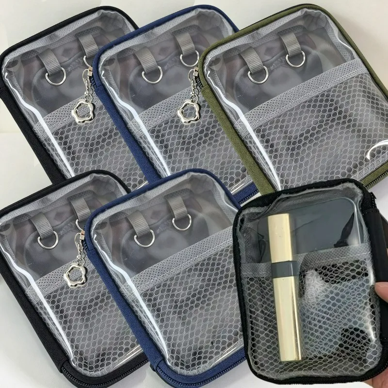 Transparent Cosmetic Storage Bag Large Capacity Travel Headphone Charging Cable Pouch Waterproof Large Capacity Toiletry Bag