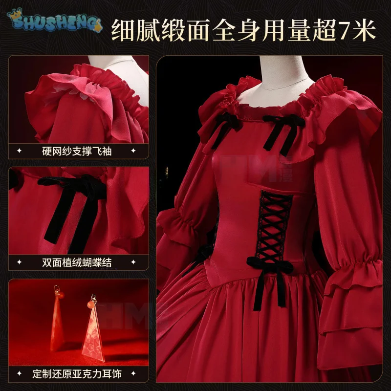 أنيمي قد أطلب شيء نهائي واحد القرمزي El Vandimion تأثيري حلي فتاة لوليتا فستان أحمر اكسسوارات هدية حفلة عيد الميلاد #1