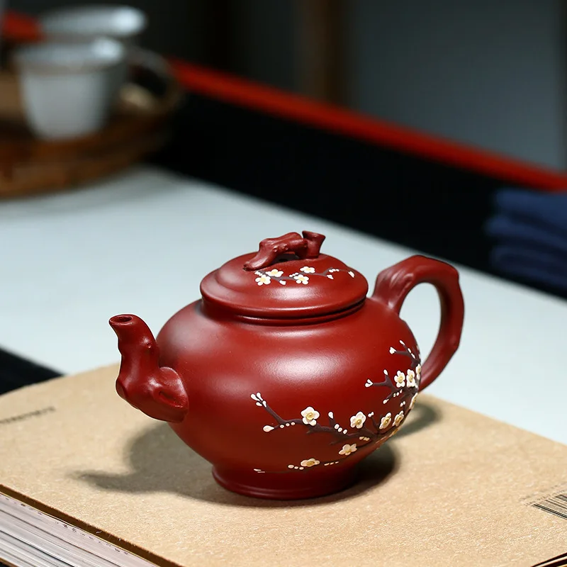 220cc Yixing Handmade Yixing clay teapot Original Mine Purple Blood Sand Tea Kung Fu Tea Set Chinese Tea Pot