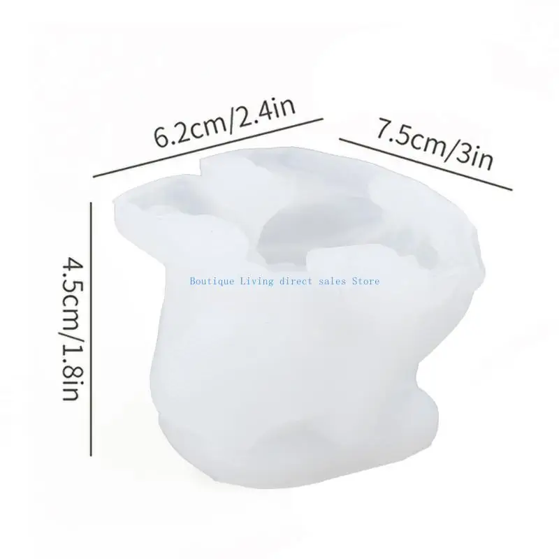 قوالب شمع من السيليكون الحيواني لراتنجات الايبوكسي شمعة مصنوعة يدويًا لتزيين المنزل سهلة التشكيل من السيليكون قالب صنع الصابون