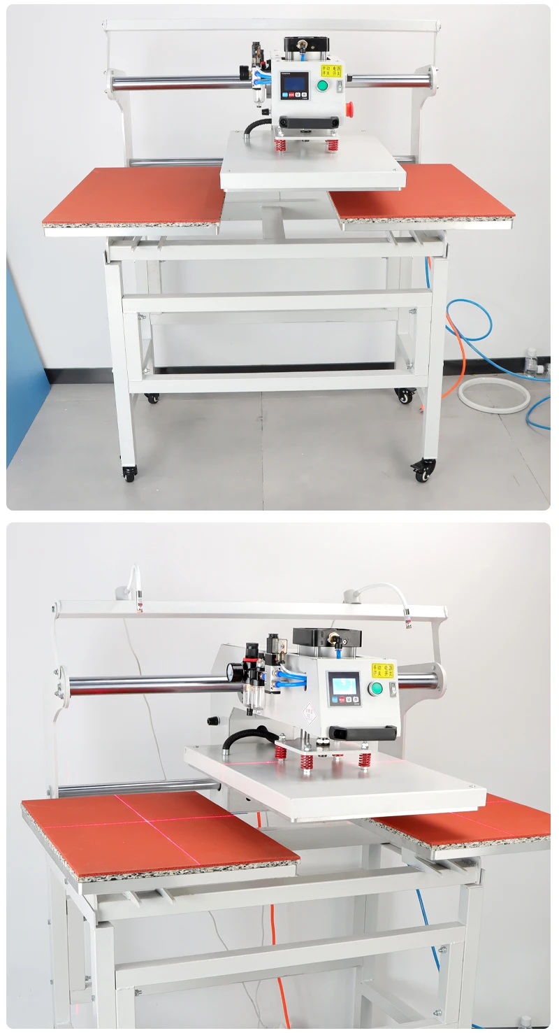 Double Station 40*60 Sublimation Pneumatic Cap T-shirt Auto Large Heat Press Machine