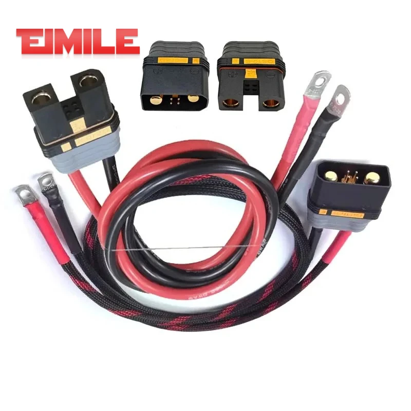 QS10-S High Current Battery Connector with Terminal Anti-sparking For Drone Forklifts QS10 S Male Female Car Power Plug Cable