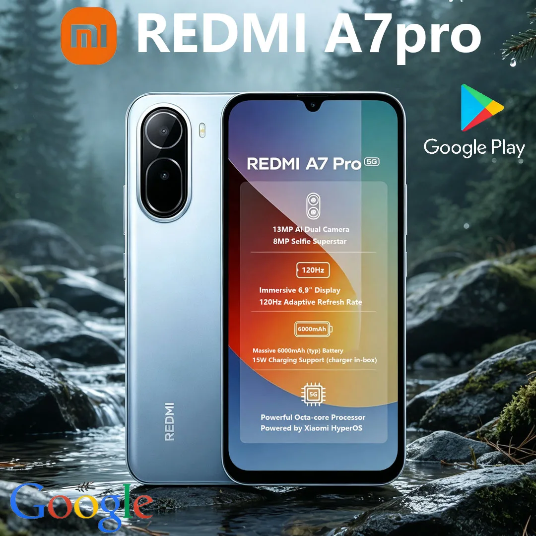 New Xiaomi Redmi A7pro Smartphone 13 Million Pixels Cameras 6000mAh Long Endurance Battery 5G Dual-SIM Gaming Mobile Phone