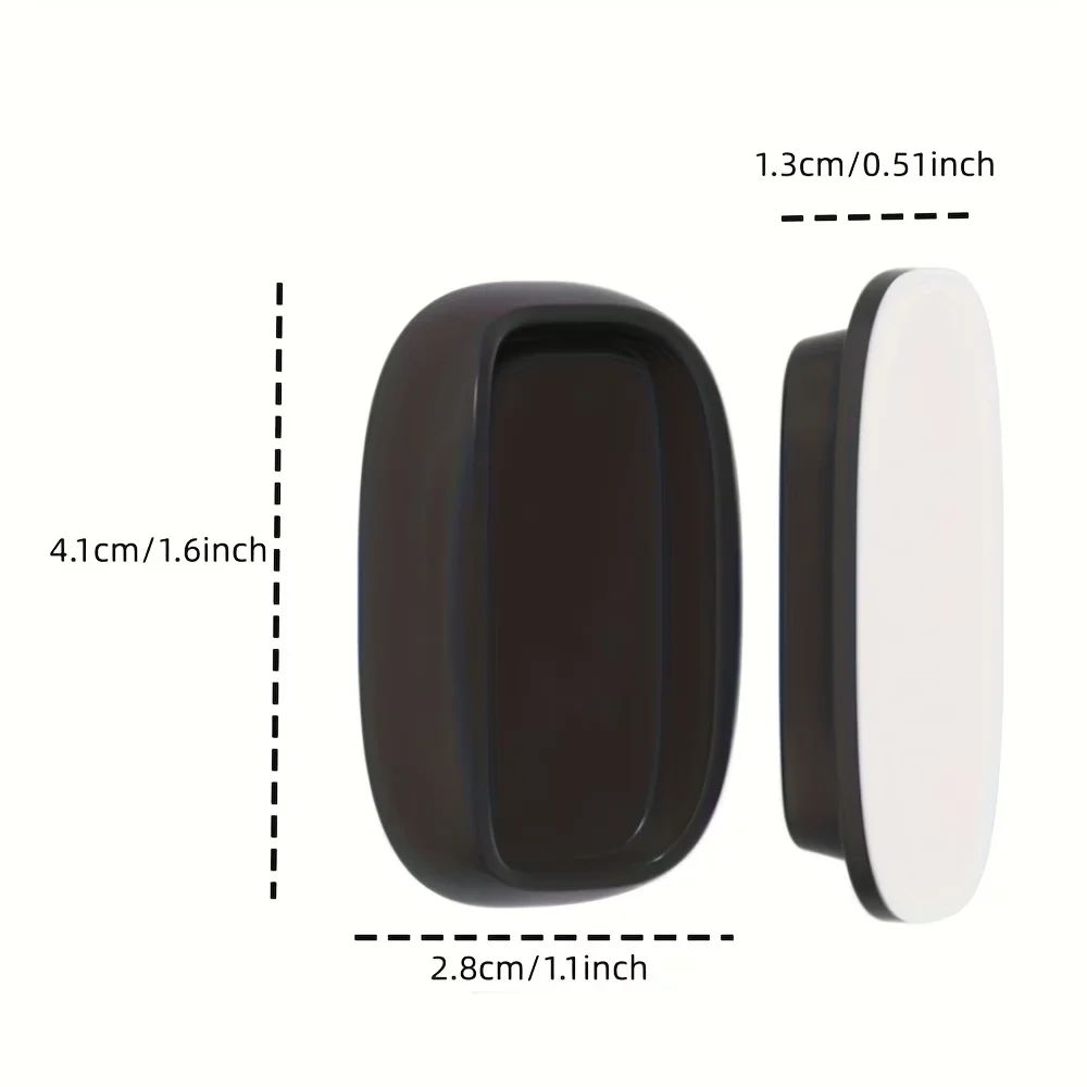 2 Pcs Adhesive Hooks for Remotes, No-Drill Wall Mount, Organizer for TV & Air Conditioner Remotes, Suitable for Desks & Drawers