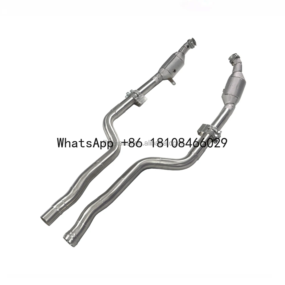 Factory 304 Stainless Steel Exhaust Downpipes for Mercedes Benz CLS63 CLS550 2007-2017 Sport Exhaust Downpipe