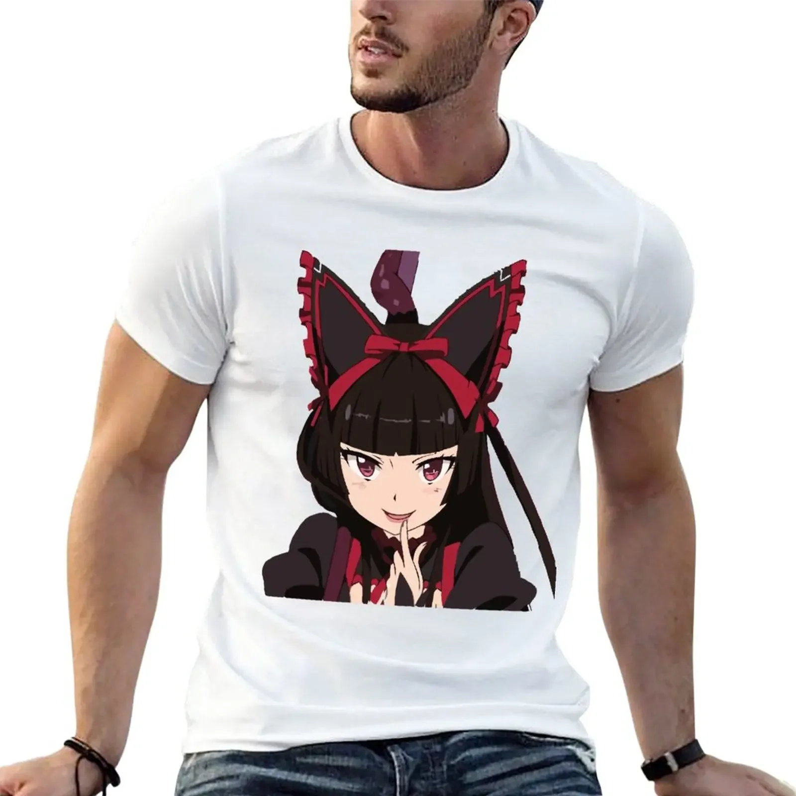 Rory Mercury - Gate - Crouching T-Shirt vintage anime clothes Men's t-shirts