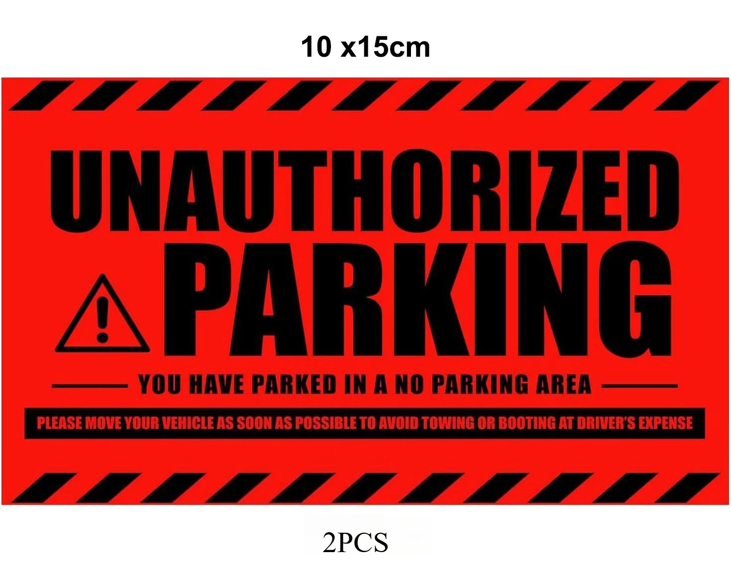 Parking Violation Sticker 10PCS No Parking Warning Decal 4x6 Inch Hard To Remove For Car Truck Vehicle