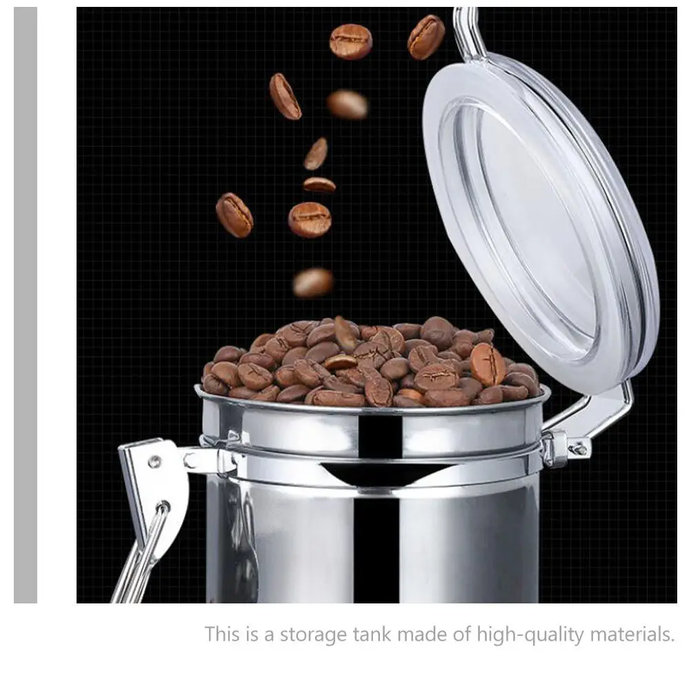 

4Pcs Sealed Food Storage Canisters Premium Metal Kitchen Jars for Grains Tea Coffee Dry Goods Organization Silver