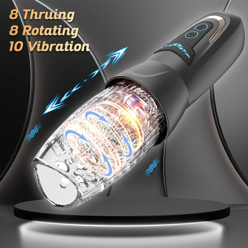 Automatischer Teleskop-mnnlicher Masturbator, 7-Sto-Rotationsmodi,  Taschenmuschi, Blowjob, Sexmaschine, Penispumpe, Kolbenmastubator -  AliExpress 66