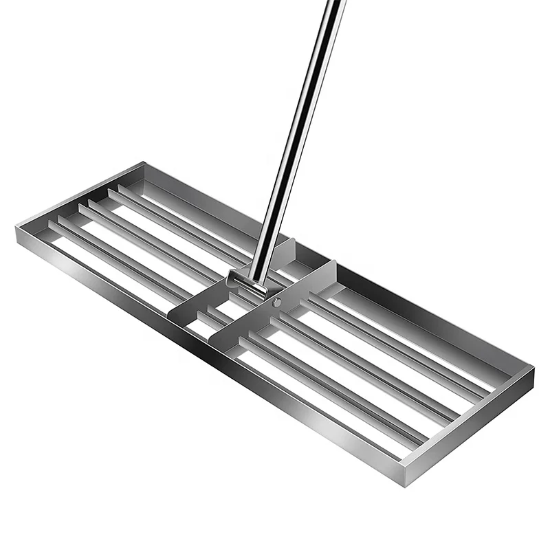 

Stainless Steel Lawn Leveler Rake for Ground Grass Garden Backyard Golf Leveling