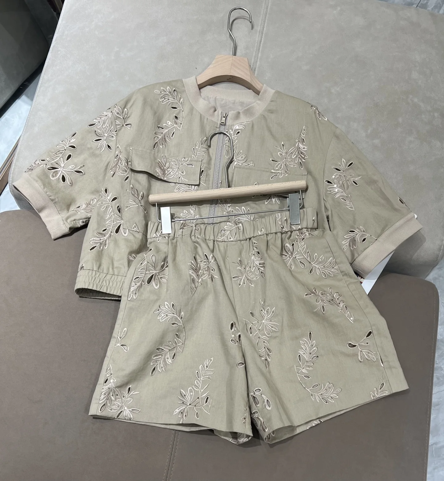 Embroidery Jacket - 새로운 봄/여름 고품질 자수 코튼 린넨
