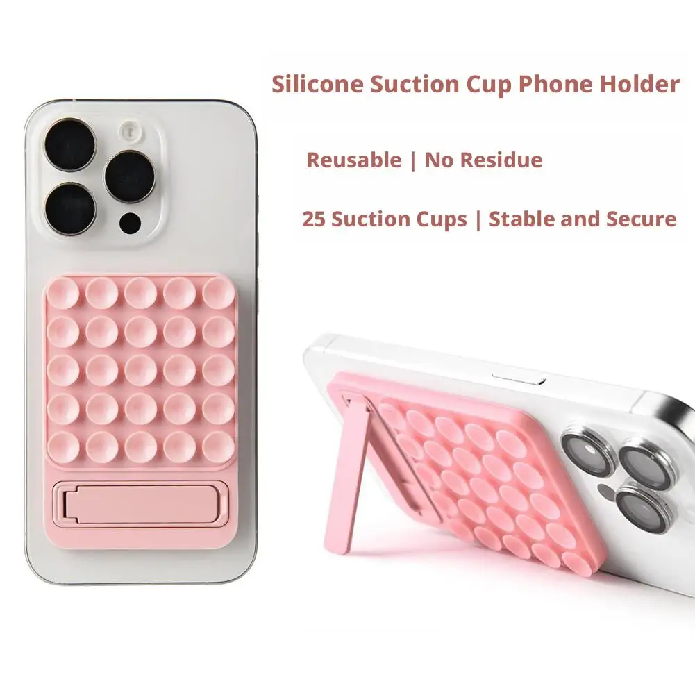 Silicone Suction Cup Phone Mount Mirror Shower Holder Smartphone Stand for iPhone Xiaomi Selfie Video