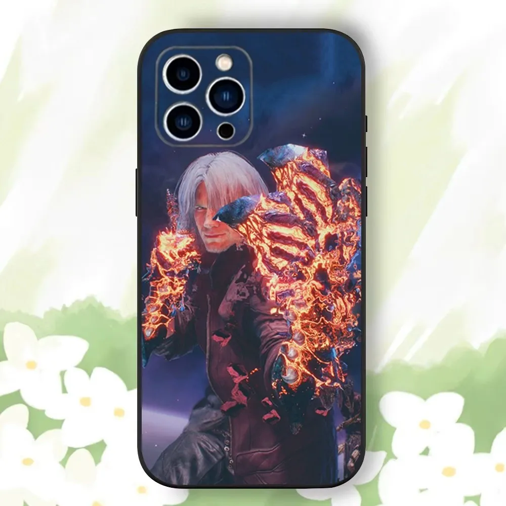 D-DMC 5 V-Vergil Dante Phone Case For iPhone 16,15,14,13,12,11 Plus,Pro Max,XS,X,XR,SE,Mini,8,7，Soft Silicone Black Cover