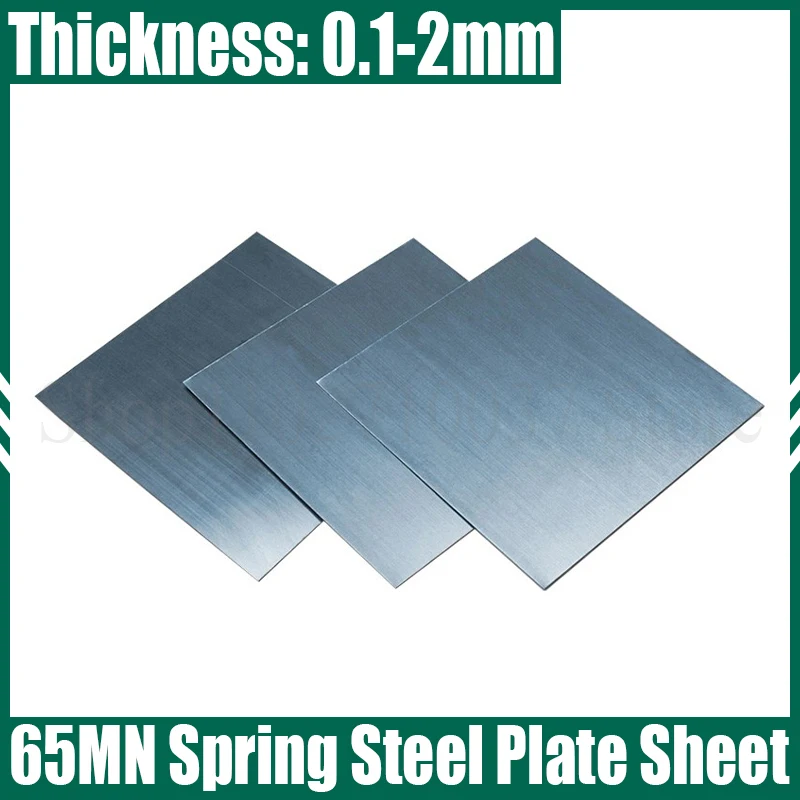 

1PCS 65MN Spring Steel Strip Thickness 0.1-2mm Spring Steel Plate Quenched Manganese Steel Belt Good Elastic Spring Steel Sheet