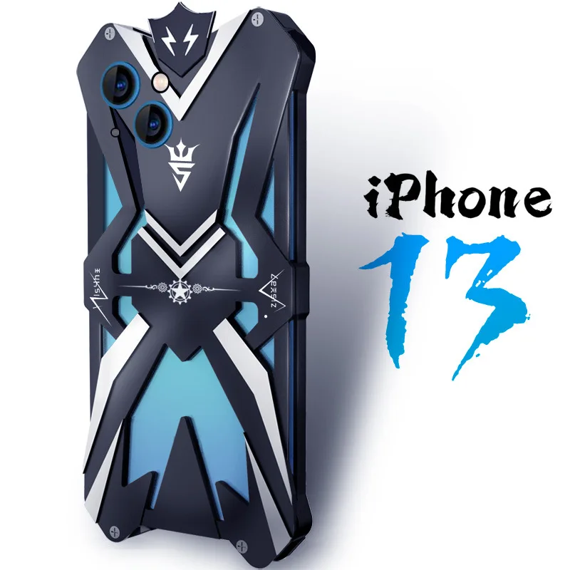 

For Iphone13 Phone Case Metal Phone Case Protective Shell Shockproof and Drop-Resistant