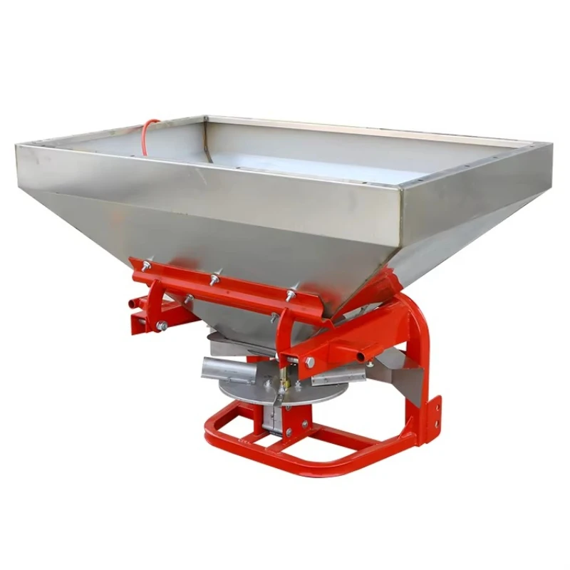 High quality stainless steel factory aquaculture large capacity 304 steel hopper fertilizer applicator
