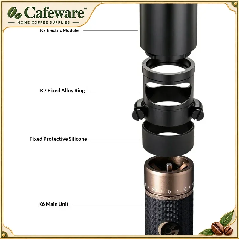 KINGrinder K7 Electric Grinder Module For KINGrinder K6 K7 Portable Coffee Espresso Grinding Accessory