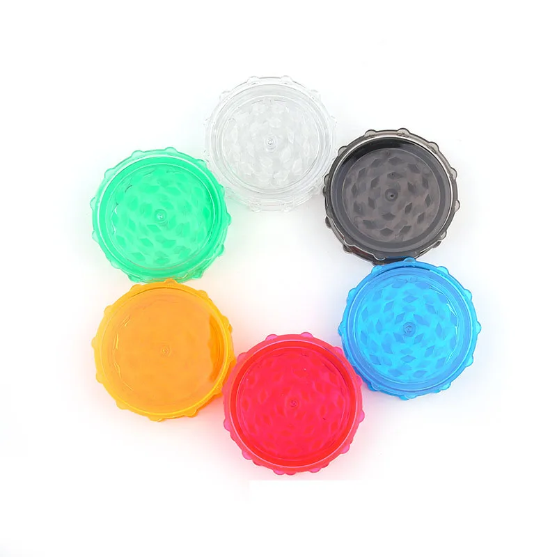 Color Plastic Grinder 50/70/90mm Diameter Tobacco Herb Crusher Storage Case Box Grinders Smoke Pipe Cigarette Accessories