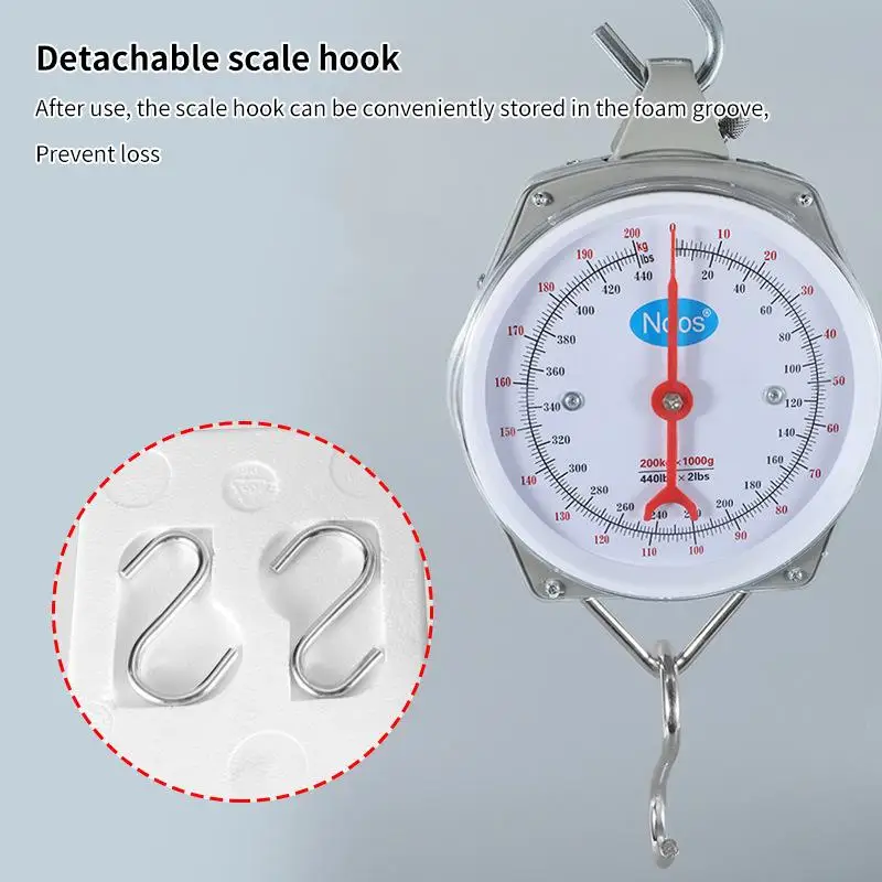 [MOA]Mechanical The Hook Type Pointer Scale With Spring Dial In Kitchens Fishing Hunting Etc Is Suitable For Weighing Purposes